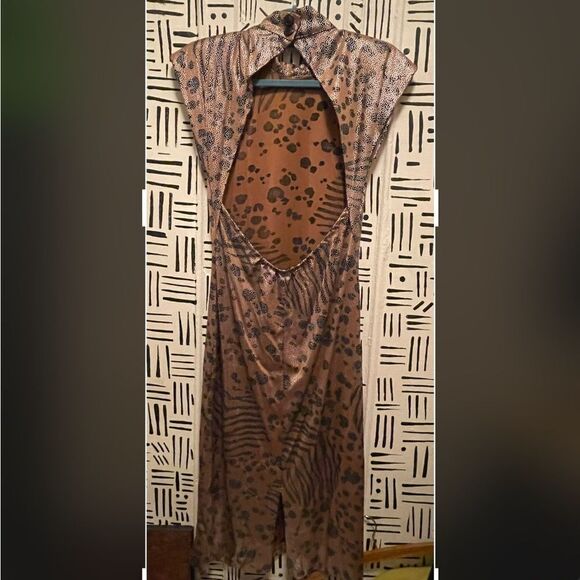 Vintage Animal Print Gown - Picture 4 of 10